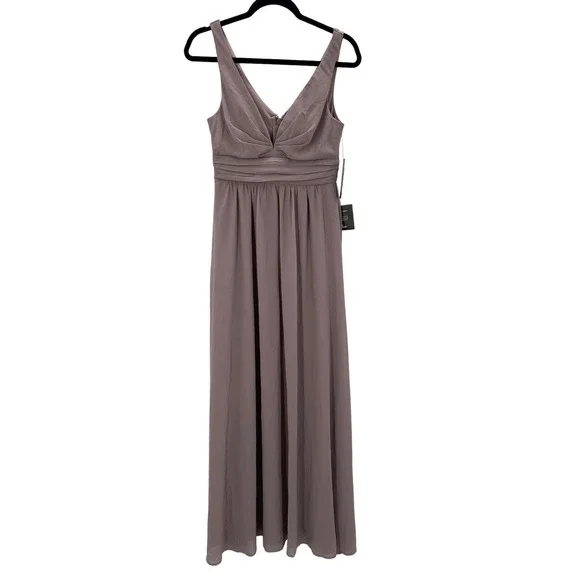 lulus mauve bridesmaid dress Mauve Purple Bridesmaid Dresses Ruffles Sleeves – Lisposa main image 0